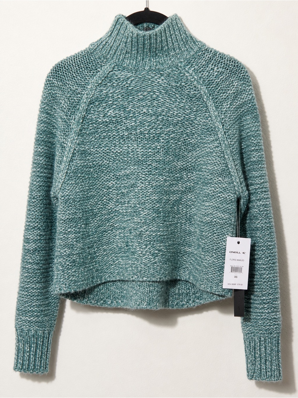 NWT O’Neill Floris Marled Teal Knit Sweater XS